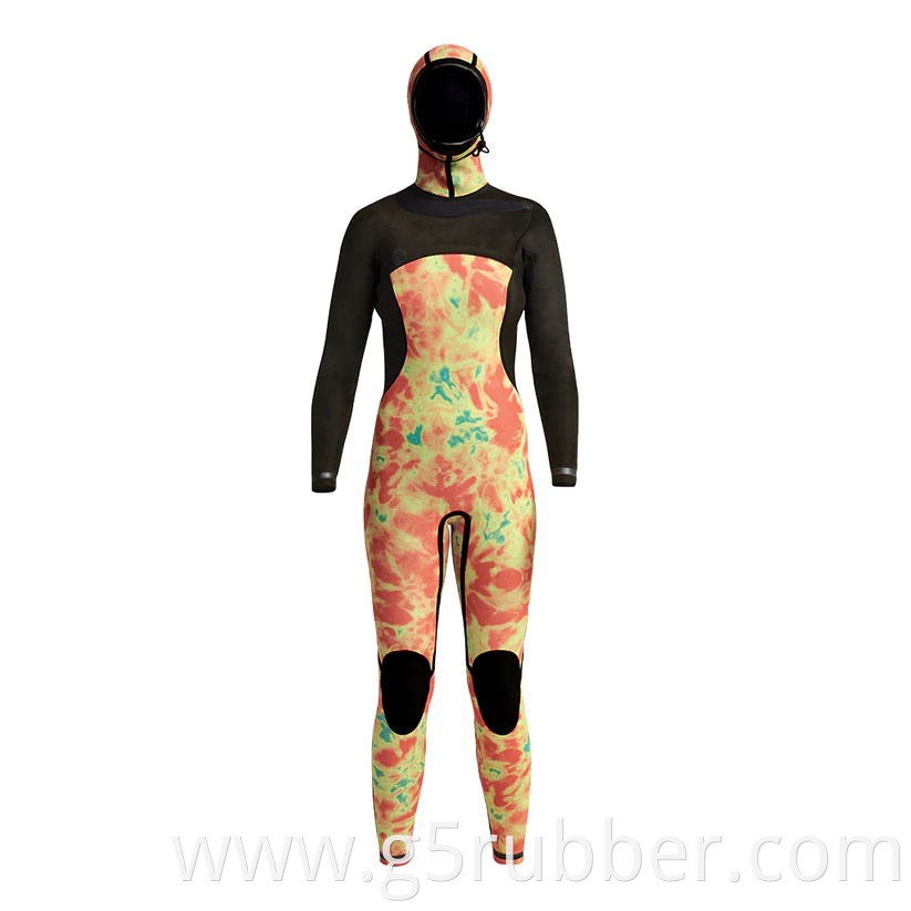 Women S 5mm Front Zip Hooded Full Wetsuit